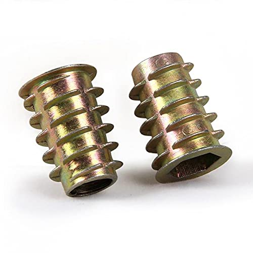 Lot de 15 douilles filetées en bois - M8 x 25 mm - Écrous à visser avec bord de protection - Écrous hexagonaux en acier galvanisé Cover