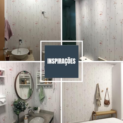 Papel De Parede Adesivo Romântico Flores Rosa Decora