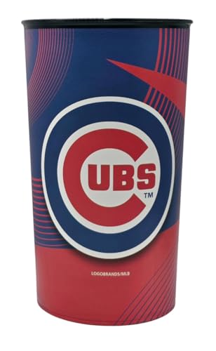Logo Brands MLB Reusable Geometric Hardwall Plastic Cup 22oz, Set of 4 (Chicago Cubs)