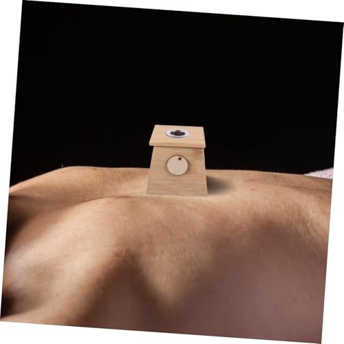 Caja portátil de moxibustión de bambú, dispositivo para terapia con calor ligero y elegante para aliviar molestias en rodilla, cuello y hombros, uso doméstico miniatura 2