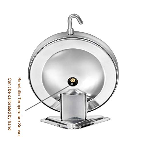 Bohk Large 2.36 Inch Dial Oven Thermometer With Bold Numbers Clear Toughened Glass Lens Hook Base Durable Stainless Steel Body Easy To Read Accurate 150-600℉ #TOP2