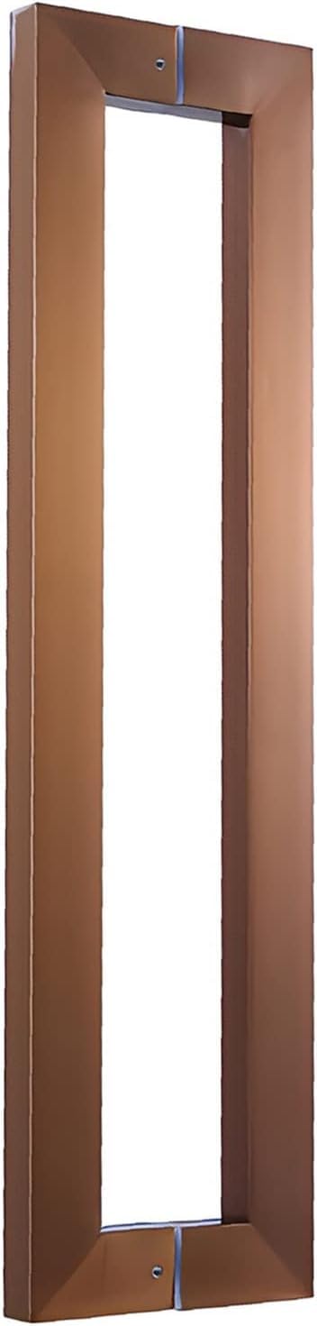 Metal Glass Door Pulls Grab Easy to Install,Door Pull Handle Internal External, Contemporary Door Handles Two-Side Design, Shower Basement Patio Door(Rose Gold,Length 44cm(17.3inch))
