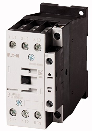 Contacteur Eaton 104422 tripolaire avec contact auxiliaire NC pour moteur triphasé