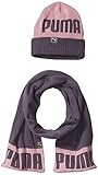 Gewebtes Clip-Etikett. PUMA Damen Women\'s Evercat Beanie & Scarf Set Strickmütze, Mittelrosa, Einheitsgröße