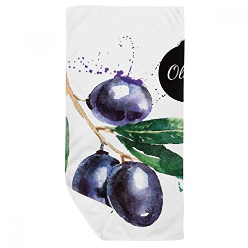 Serviette de bain olives design aquarelle de qualité supérieure