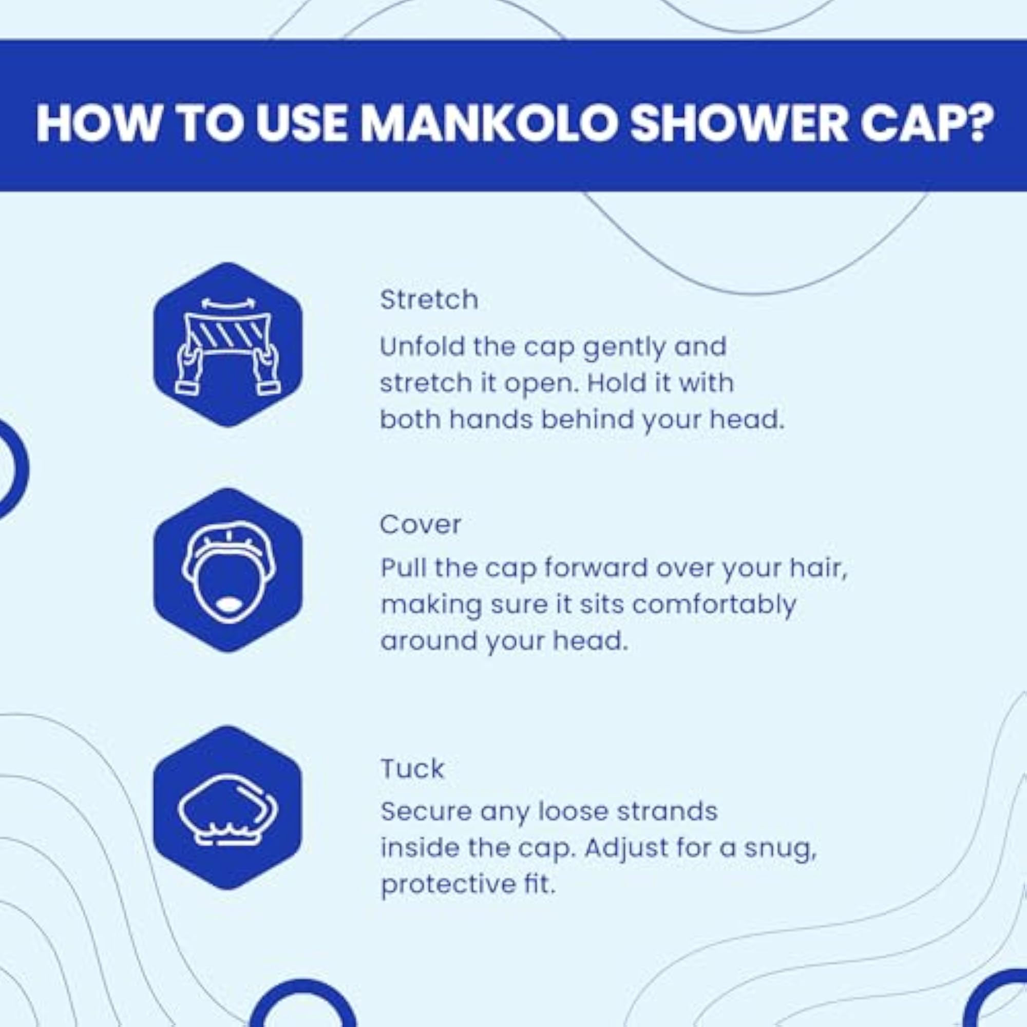 Plastic Shower Cap Pack of 100 for Women & Men