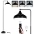 Diyel Modern Arc Floor Lamp for Living Room, Round Arch Dimmable Standing Light with Remote, Industrial Tall Arched Reading Lamps Hanging Metal Shade for Bedroom, Office, Over Couch, Black White