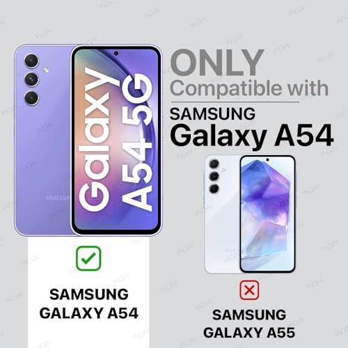 Image of WOW IMAGINE Shock Proof Flip Cover Back Case for Samsung Galaxy A54 5G (Magnetic Button Flip Case | Wallet Pockets & Stand | Leather Finish | Shimmer)