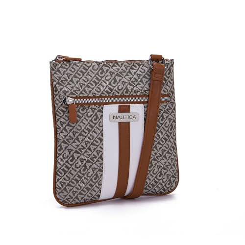 Image of Nautica Lakeside Signature Jaquard North South Crossbody Bag