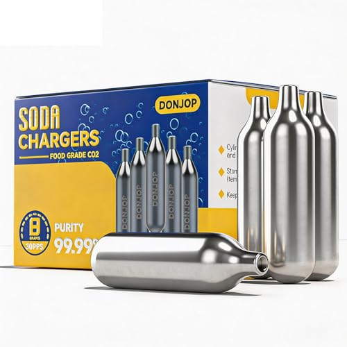 30 Pack 8G CO2 Cartridges,CO2 8G Soda Cartridges for Soda Maker Food Grade Seltzer Water Cartridges Non-Threaded Soda Chargers Compatible With Soda Siphons,Food Grade CO2 Cartridges