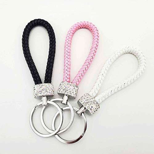 image for Beaugif Diamonds Woven Key Chains Wallet Keychain Hand Bag Decoration 