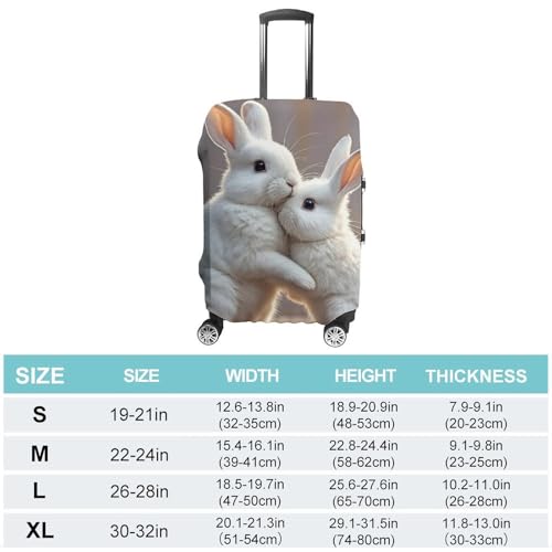 Bunny Hug Printed Luggage Cover Protector, Fits 18-32 Inch Luggage2