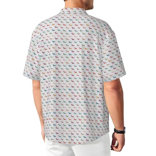 Chemise à manches courtes pour homme imprimé teckels doux - 5