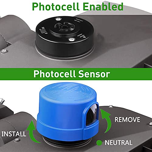 150W Led Parking Lot Lights, Dusk To Dawn Photocell Sensor Led Shoebox Pole Lights, Surge Protection Built-In, 450W Mh Equiv. 1-10V Dim, 5000K, 100-277V Ac Dlc Ul Approved #TOP4