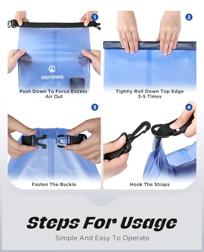 Bolsa seca flotante impermeable con funda para teléfono y silbato 10L miniatura 3