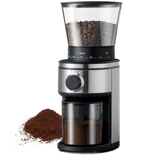 Ollygrin Coffee Grinder Electric Burr Mill, Conical Burr Espresso Coffee Grinder, Coffee Bean Grinder With 30 Adjustable Settings Precise Setting For 2-12 Cups Stainless Steel Silver Ollygrin Coffee Grinder Electric Burr Mill, Conical Burr Espresso Coffee Grinder, Coffee Bean Grinder With 30 Adjustable Settings Precise Setting For 2-12 Cups Stainless Steel Silver