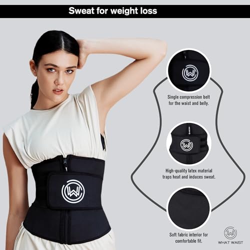 What Waist High Compression Waist Trainer for Women | Latex Workout Band for Posture Support, Walking & Exercise3