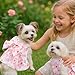 Hundekleid für weibliche Kleine Hunde,Hund Kleider Geschirr und Leine,Dog Kleid für kleine Hunde,Sommerkleid für small Haustiere,Mädchen-Hundekleid für Kleine,Mittelgroße Haustiere (L)