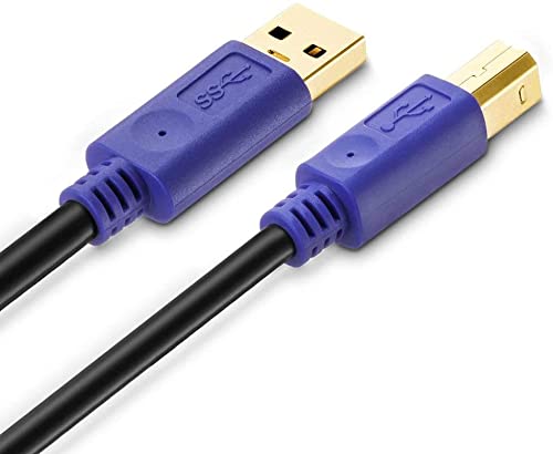 Printer Cable 25Ft, Tanbin 25Feet Hi-Speed Usb 2.0 Type A Male To Type B Male Printer Scanner Cable For Hp, Canon, Lexmark, Epson, Dell, Xerox, Samsung Etc #TOP4