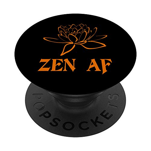 Zen AF Lotus Flower Cute Yoga Meditation Funny PopSockets Agarre y Soporte para Teléfonos y Tabletas