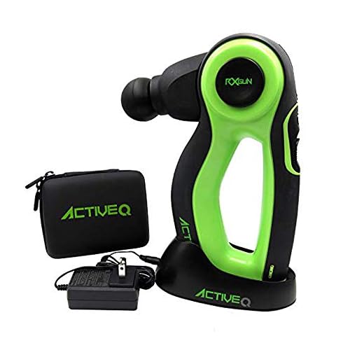 RxGun Active-Q True Percussion 16MM Amplitude Professional Electric Wireless Massager Rechargeable Handheld Massage Gun Body Muscle Pounding Vibration Therapy Tool w/Dock