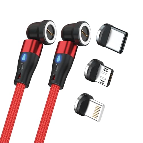 Cables magnéticos antitirones Realpower con adaptadores para carga segura en coche
