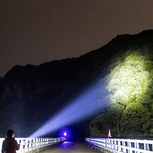 A70 Torcia tattica a LED, torcia elettrica da esterni, forte luce, ricaricabile tramite USB, 1500 lumen, torcia per campeggio, torcia super luminosa, torcia elettrica forte Earc, torce per emergenze