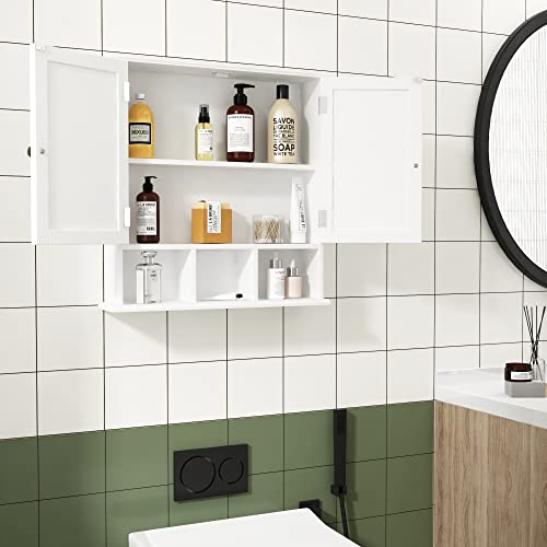 Choochoo EUR-MC2201-WH Bathroom Cabinet Wall Mounted 2-Door thumb #1