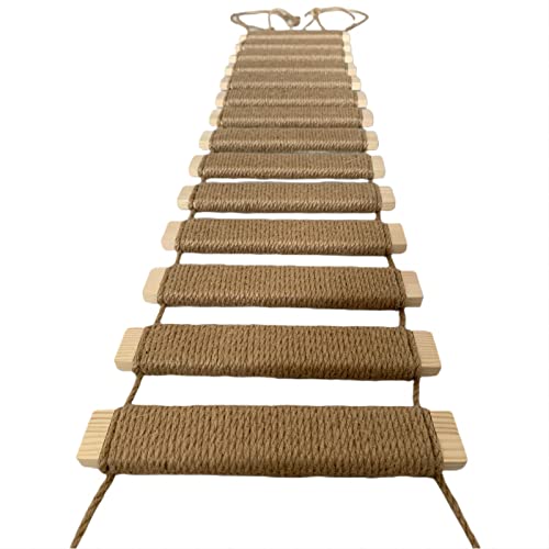 40in Cat Ladder, Sisal Rope Bridge, Climbing Frame Accessory (40in)