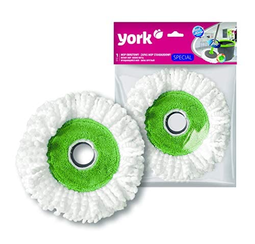 YORK Extremely Absorbent Premium Microfibre Mop Head Refill for Rotating Spin Mop, Diameter of Plastic Base 17 cm & Diameter of mop 26.5 cm Multicolor Refill [072760] (B0BXGSSKDP) Amazon Price History, Amazon Price Tracker