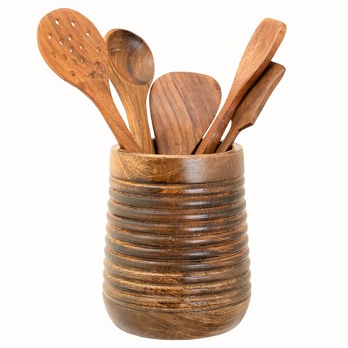 Mie Creations Rustic Utensil Crock Holder