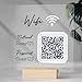 Custom WiFi qr Code Sign, WIFI Password Signs, Wifi Sign for Guests, Wifi Passwords Logo for Home, Wi-Fi Password Symbol (Clear)