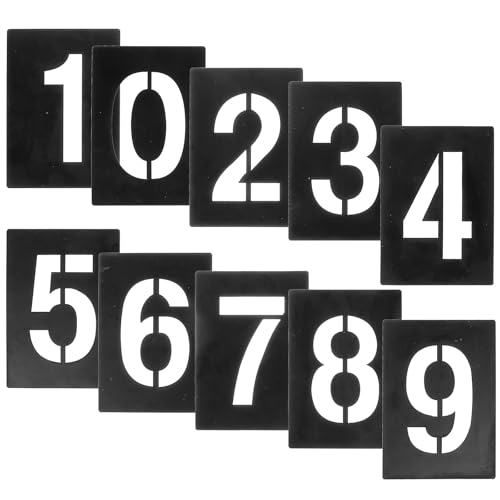 Sewroro �����X�e���V�� PVC�� �ė��p�\ 0�`9 ��^�e���v���[�g �h���p �Z���ԍ��`�� DIY�Ŕ쐬�p �y�ʃR���p�N�g �����O�Ή��Z�b�g