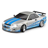 ARRIS LD1899 1/18 RC Drift Car GTR R34 2.4GHz RWD with Gyroscope on-Road Alloy Body Shell Racing Cars Radio Control Silver