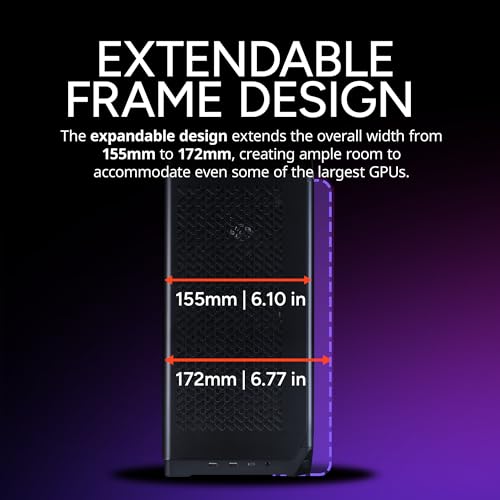 Image of Cooler Master NCORE 100 Air Mini-ITX PC Tower Case, Anodized Aluminum, 3 Slot Horizontal GPU Mount, Compatible RX 7900 XTX|RTX 4090, Compatible SFX PSU | Air Cooler Up to 70 mm, USB Type C