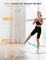 ANXRE 180cm Handy Stativ mit 1/4" Kamera-Halterungen, NT79 Selfie Stick – Ansicht 2
