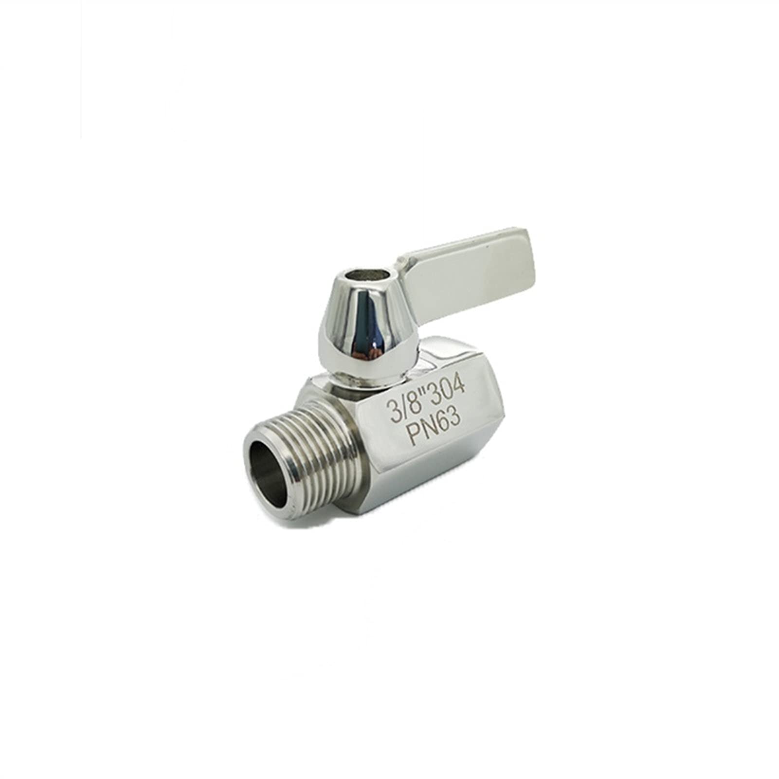 Mini válvula de bola en acero inoxidable SS304 con rosca de 1/8 para controlar agua y aceite