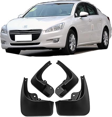 ZHMYDY 4 Pcs Car Mud Flaps for Peugeot 508 508L 2011-2018, Mudflaps Strong Toughness Baffle Protection All Weather Protector Easy Installation Waterproof Easy Install Guard Mudguards Parts
