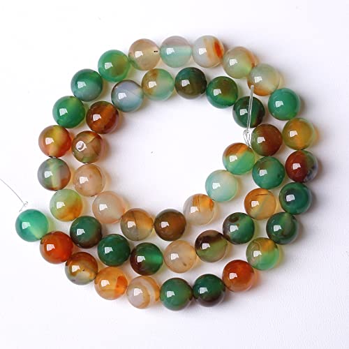 8Mm 45Pcs Natural Peacock Agates Beads For Jewelry Making Semi Precious Loose Gemstones Beads Diy Bracelet Necklace 15" 1 Strand #TOP4