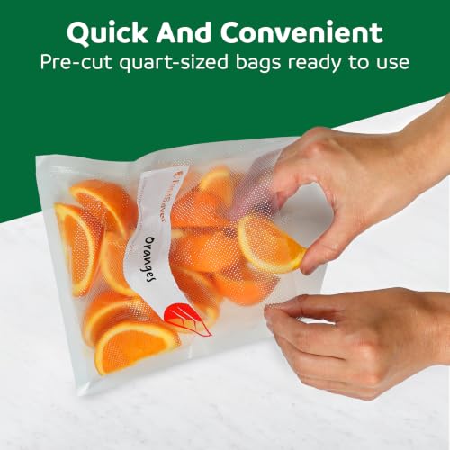 Image of FoodSaver Quart Vacuum Seal Bags, 130 Count Pre-Cut BPA-Free Storage Bags, Align to Seal & Tear to Open for Food Storage, Sous Vide, and Meal Prep
