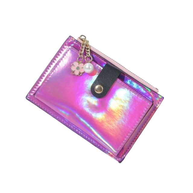 Multi-function Laser Card Holder, Zipper Coin Purse, Fashion Multi-card Slot Short Wallet ﻿