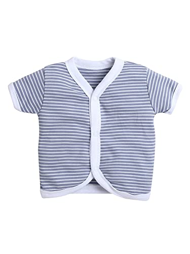 Image of Pooja Baby Baby Boys' & Baby Girls' T-Shirt Hosiery Cotton Clothing Jhabla /Vest Front Open T- Shirt with Snap Buttons Pack Of 4
