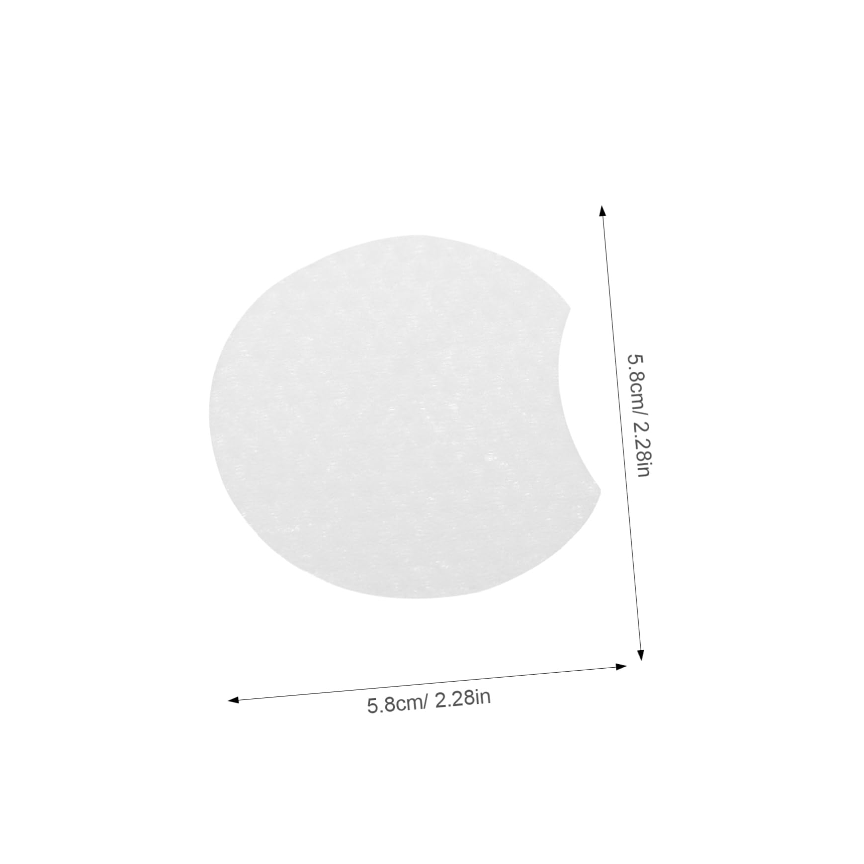 Beatifufu 600pcs Semicircular Makeup Remover Pads Face Fabric Cotton Rounds Non-Woven Cleansing Pads