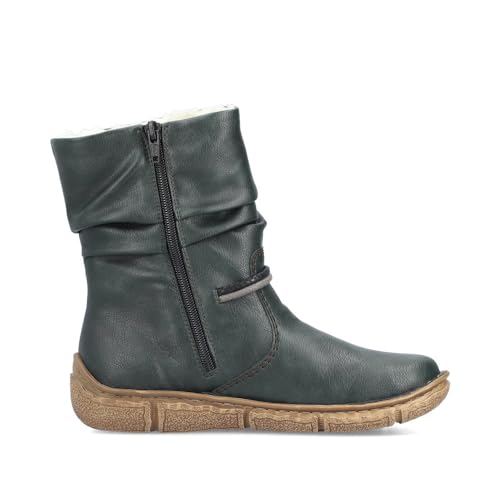 Rieker Damen Klassische Stiefeletten Z3774, Frauen Stiefeletten,uebergangsstiefel,Winterstiefeletten,Winterschuhe,warm,Boots,grün (54),38 EU / 5 UK