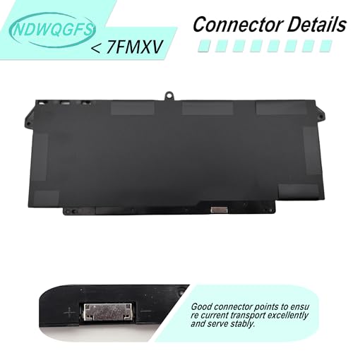 Image of 7FMXV 63Wh Laptop Battery Replacement for Dell Latitude 7420 5320 7320 7520 Series Compatible with TN2GY 0TN2GY 9JM71 4M1JN 727CG CN-0TN2GY