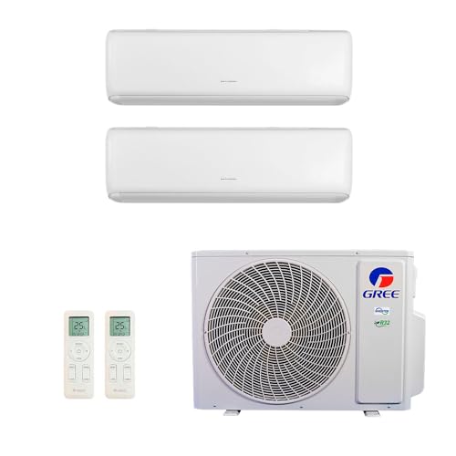 Ar Condicionado Bi Split Gree Inverter G Max 18.000 Btus (1x Hi Wall 12.000 + 1x Hi Wall 9.000) Quente e Frio 220v R-32