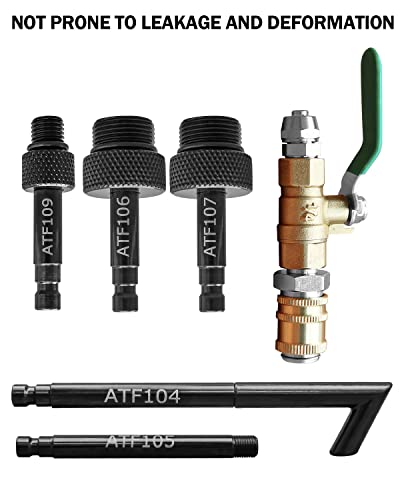 Image of Transmission Fluid Oil Filling Filler Adapter Tool and Metal Dispenser with Shut Off Valve Fit for VW Audi 09G 01J 722.9 ATF CVT DSG Benz 722.9
