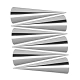DECORNIJIA 6 Stück Teiliges Croissant Backform Edelstahl Backformen für Gebäck und Brot Backen Konische Langlebige Muffinformen für Croissants Sahnehörnchen und Vielseitige Backanwendungen