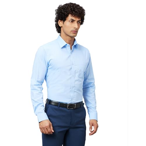 Image of Raymond Slim Fit Self Design Dark Maroon Shirt