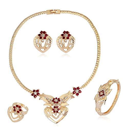Pendientes para mujer y pulsera KnSam con acabado premium de oro